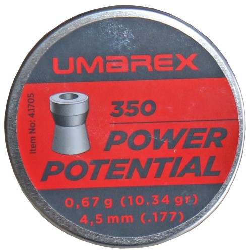 Preview: Umarex 350 pieces Power Potential Diabolo hollow point caliber 4.5 mm